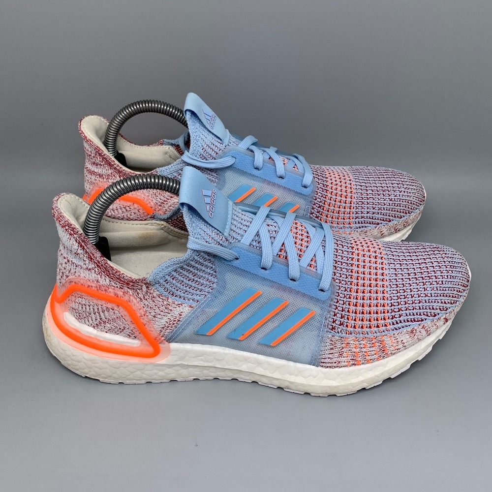 Adidas Ultraboost 19 Blue Orange Running Shoes G27483 Women's Sz 9